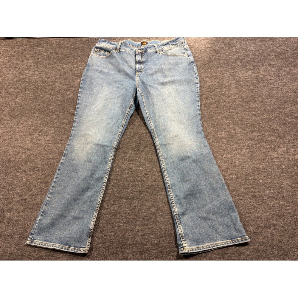 Lee Bootcut Jeans Women 20W Medium Blue New Mid Rise Friction Resistant